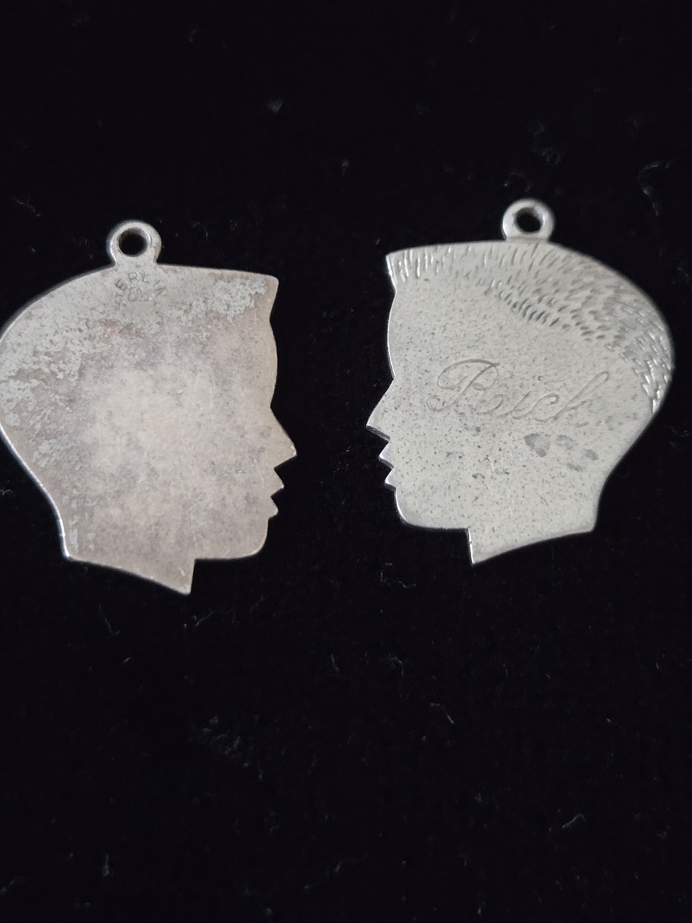Sterling Silver Boy Silhouette Charms - Vintage Elco